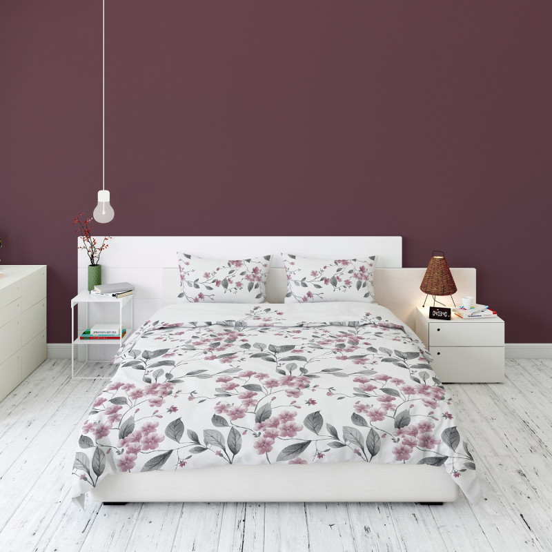 Pościel Flanela 160x200 100% Bawełna Detexpol 5626B Kwiaty