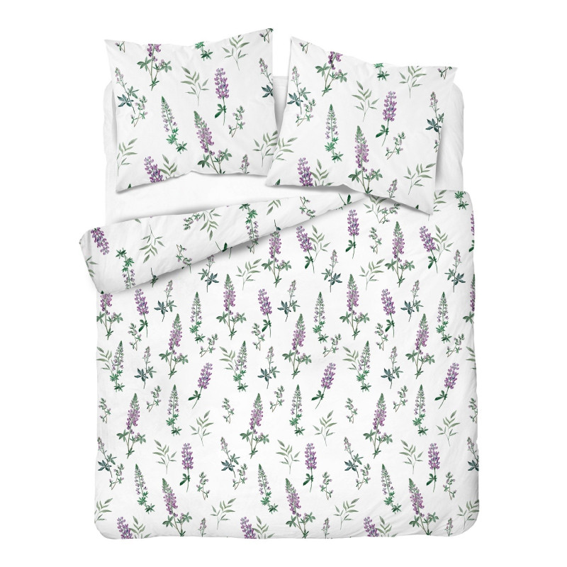 Pościel Flanela 160x200 100% Bawełna Detexpol 5628A Lawenda