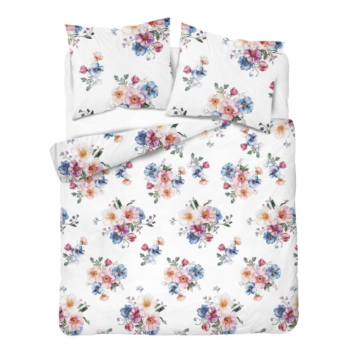 Pościel Flanela 160x200 100% Bawełna Detexpol 5629A Kwiaty