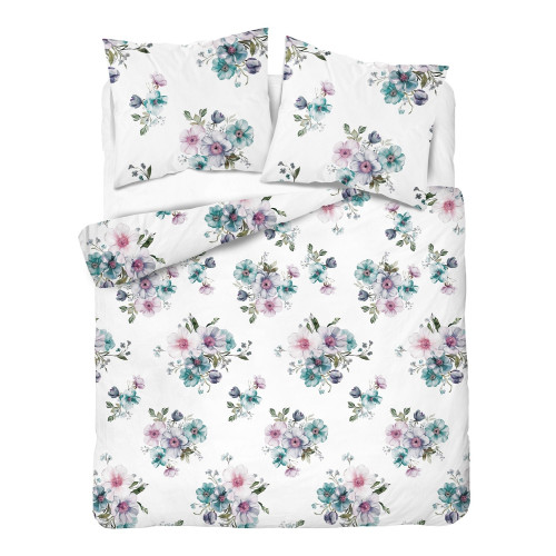 Pościel Flanela 160x200 100% Bawełna Detexpol 5629B Kwiaty