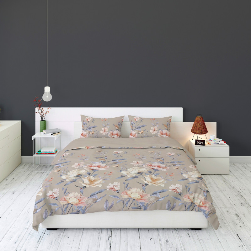 Pościel Flanela 160x200 100% Bawełna Detexpol 5636A Kwiaty