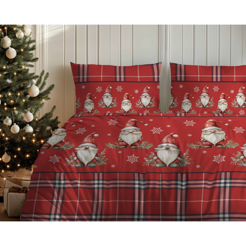 Pościel Flanela 220x200 100% Bawełna Detexpol 5622A Wzór Świąteczny Sk...