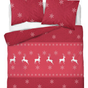 Pościel Flanela 220x200 100% Bawełna Detexpol 5621A Wzór Świąteczny Re...