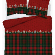 Pościel Flanela 220x200 100% Bawełna Detexpol 5619B Wzór Świąteczny